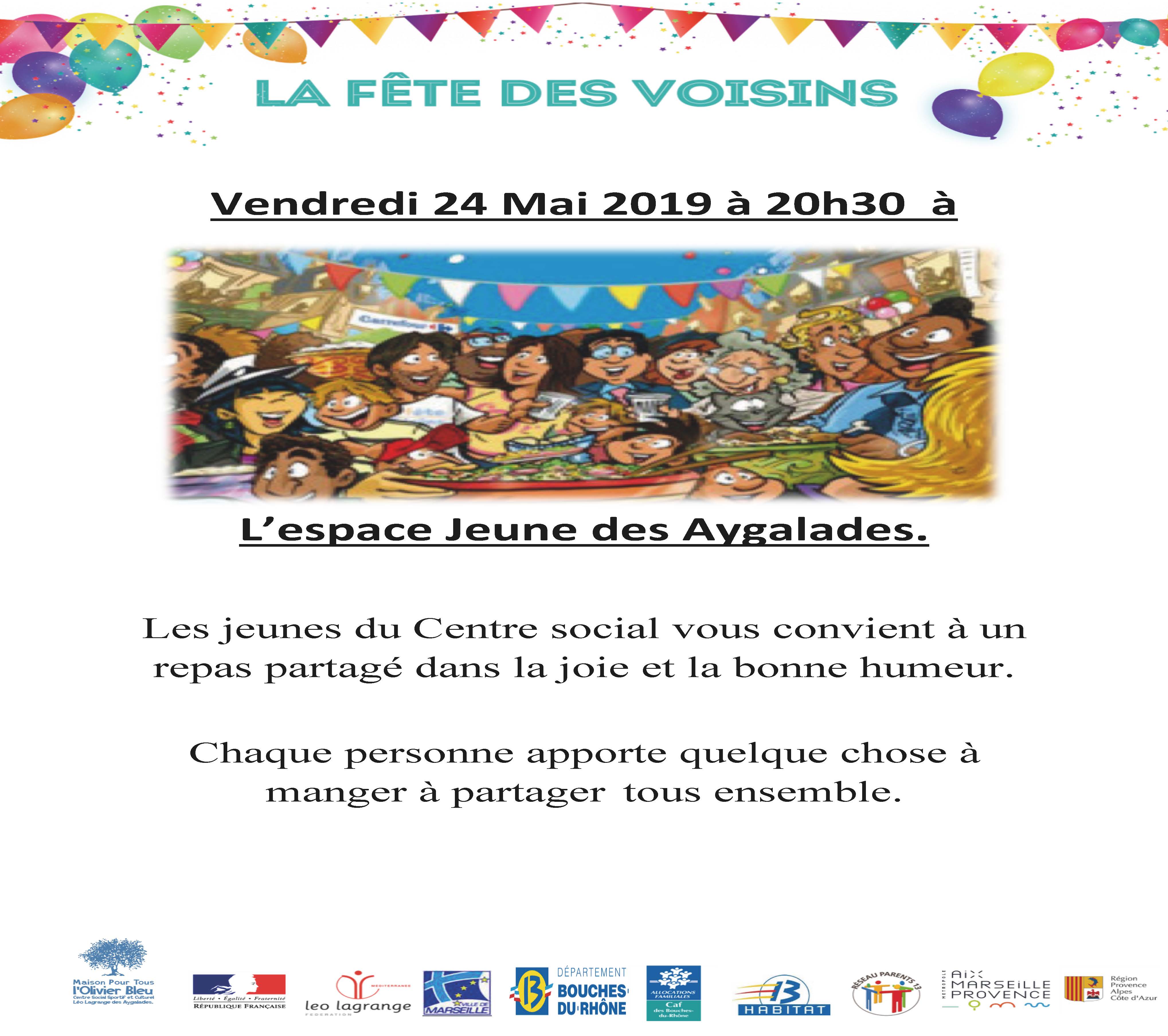 La Fête des voisins aux Aygalades le vendredi 24 mai